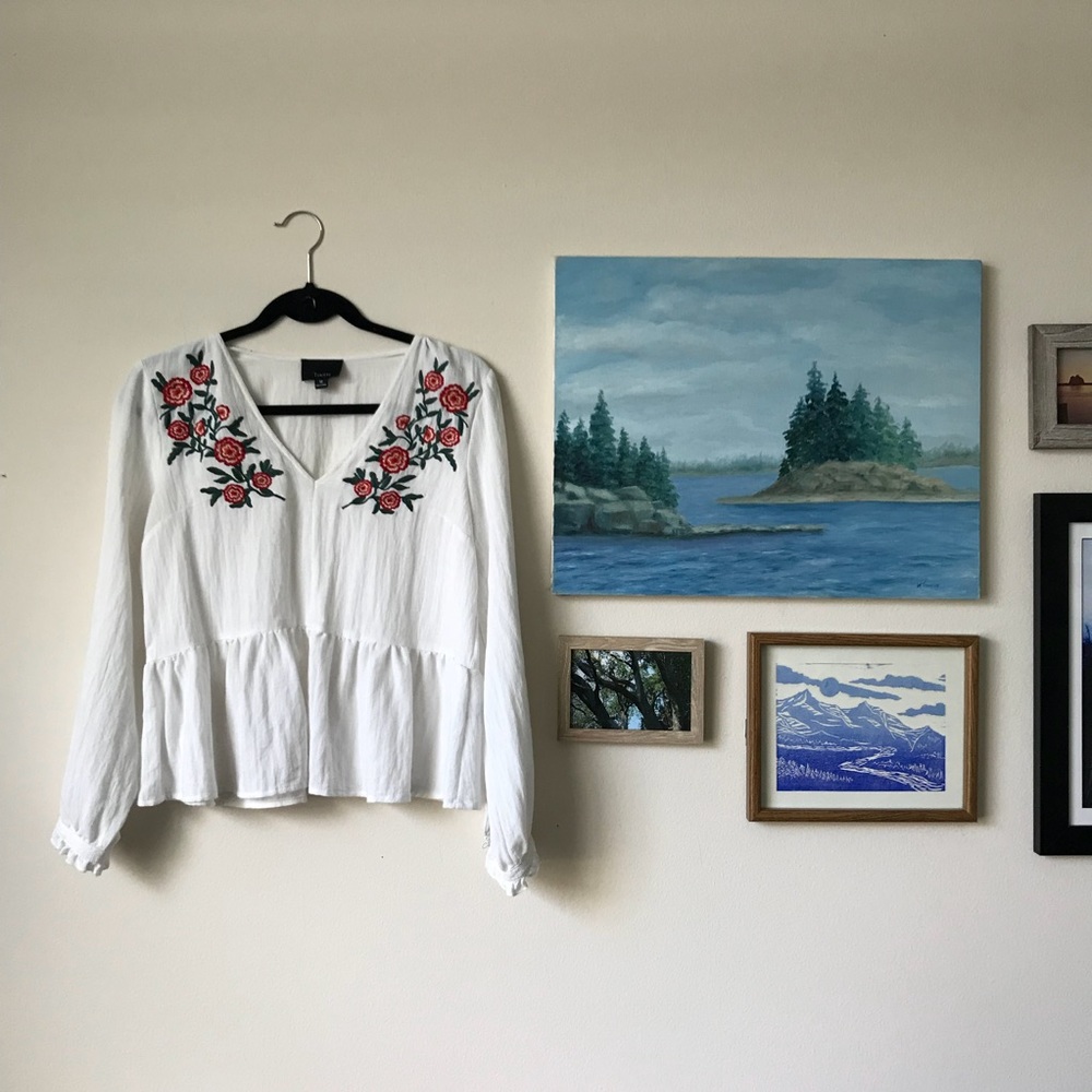 Embroidered Floral Blouse